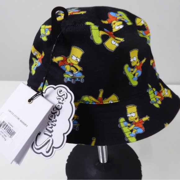 Herschel Supply Co. Bart Simpson Skateboard TV Cartoon Twill Bucket Hat NWT - Picture 7 of 9